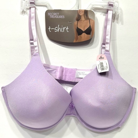 Secret Treasures Women's 40D Underwire T Shirt Lavender Bra Lightly Padded, NWT - Picture 4 of 10